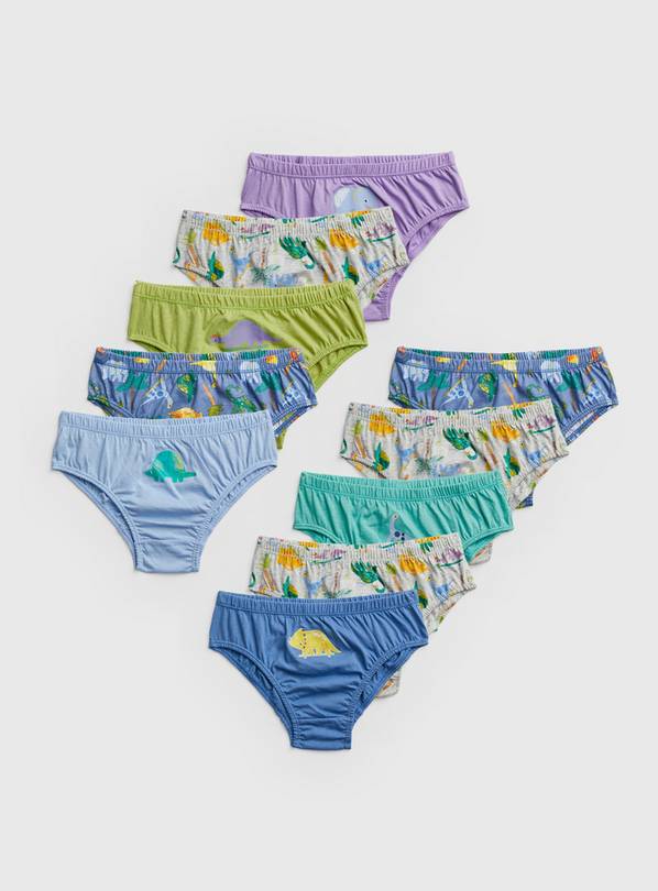 Dinosaur Briefs 10 Pack 8-9 years